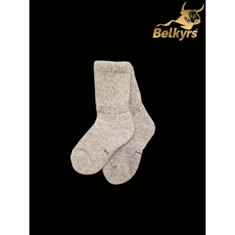 Detské ponožky z mongolskej vlny sivé