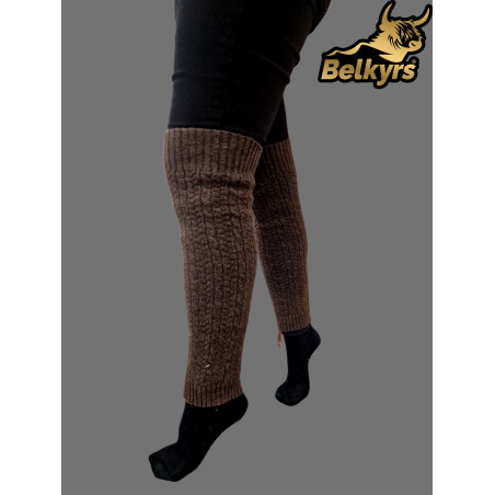 Holenné návleky 100% mongolská vlna hnedé