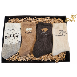 Luxusný darčekový set zimných ponožiek z ťavy jaka kašmíru a mongolskej ovečky