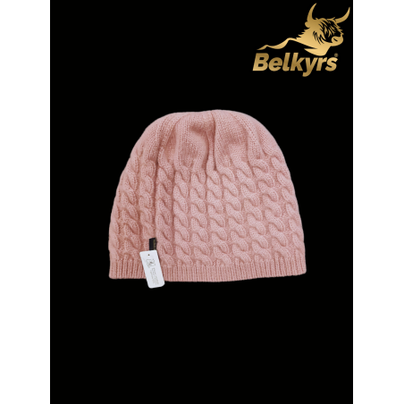 ružová hrejivá kašmírová čiapka