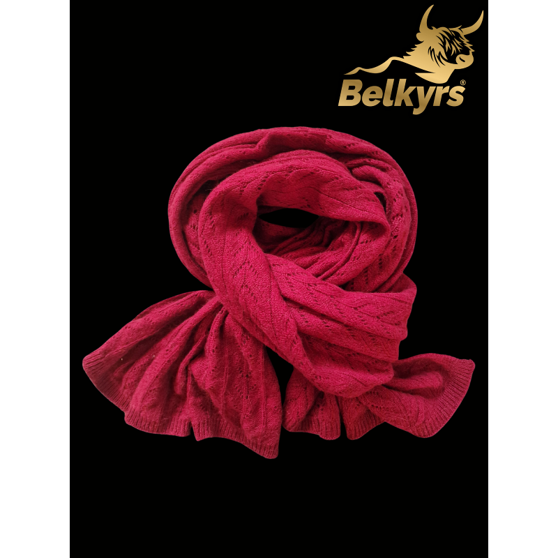 Šál 100% vlna z mláďaťa ťavy bordový