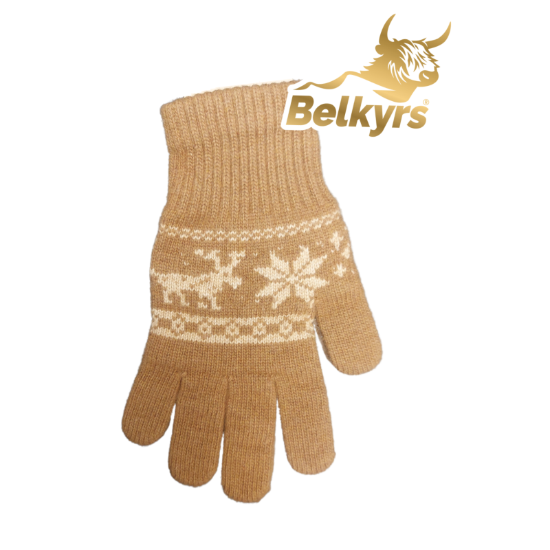 Rukavice mongolská vlna hnedé