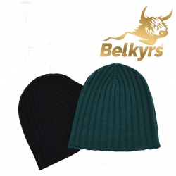 Čiapka 100% kašmír čierna a zelená