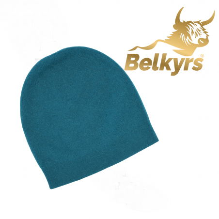 zelenomodrá kašmírová čiapka