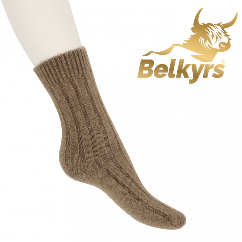 Ponožky 100% kašmír tmavé so vzorom