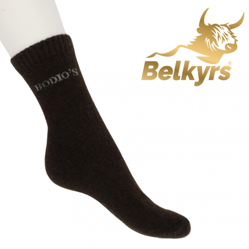 Ponožky 100% vlna z Jaka Tmavohnedé