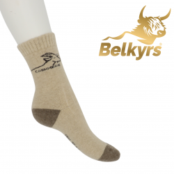 Ponožky 100% kašmír béžové kombinované