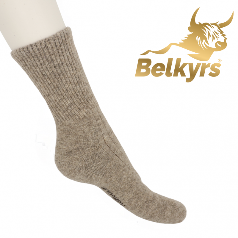 Ponožky 100% mongolská vlna sivé