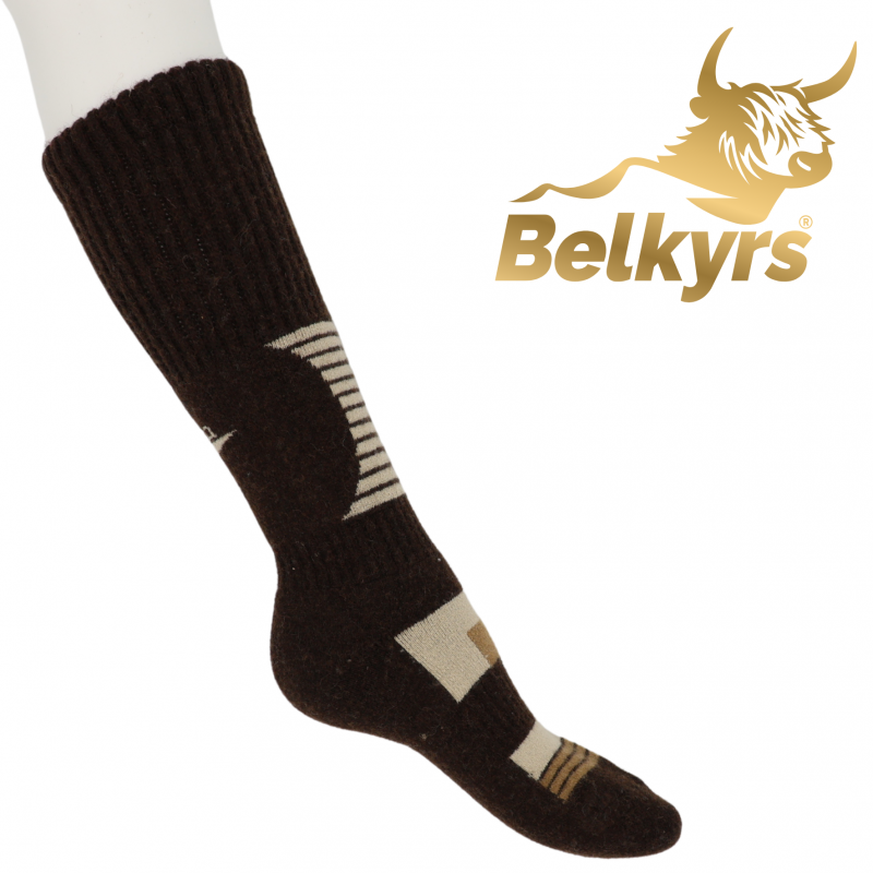 Ponožky z mongolskej vlny hnedé