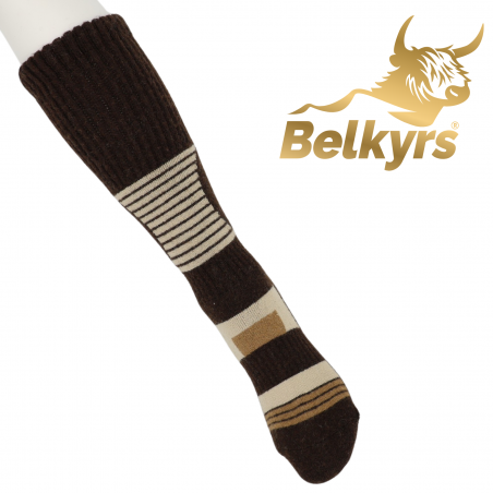 Ponožky z mongolskej vlny hnedé