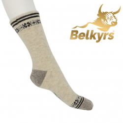 Ponožky z mongolskej vlny melírové biele