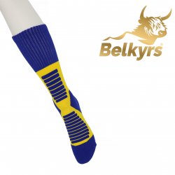 modro-žlté športové ponožky