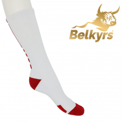 Športové ponožky bielo-červené