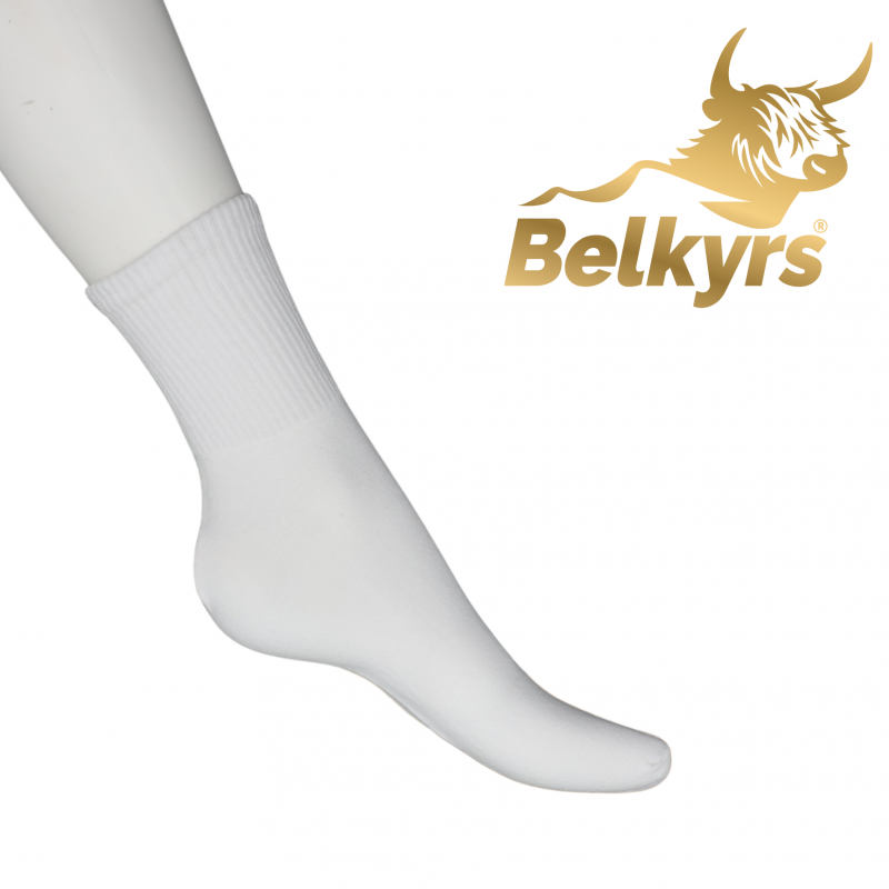 Bavlnené ponožky biele tenké