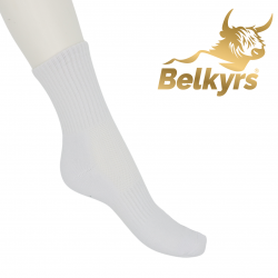 Bavlnené ponožky hrubé biele