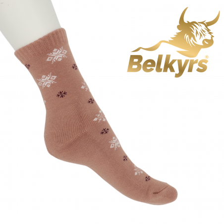 Staroružové bavlnené ponožky s vločkami