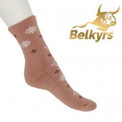 Staroružové bavlnené ponožky s vločkami