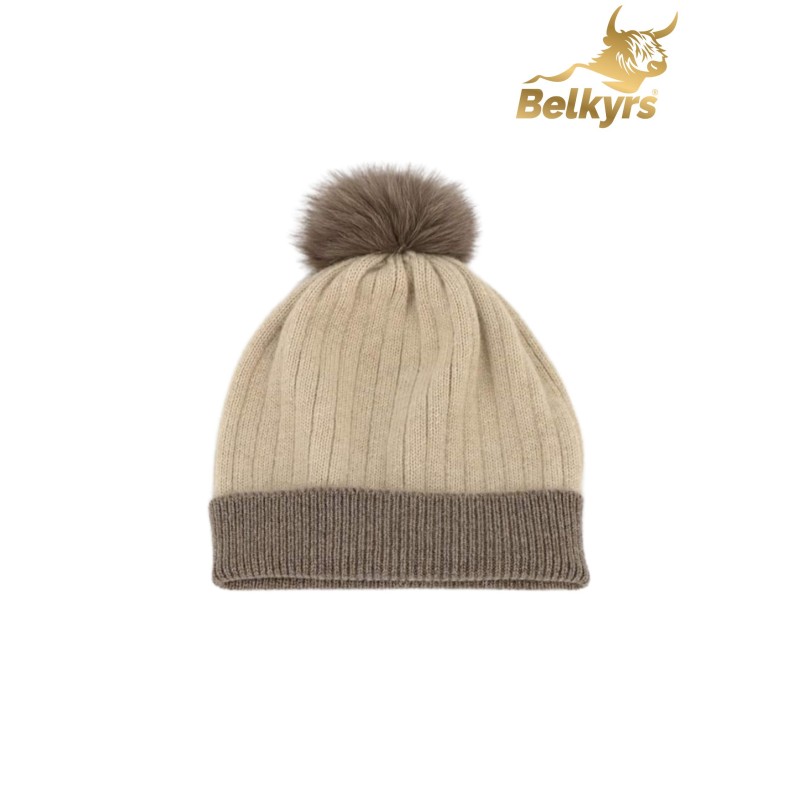 Čiapka s brmbolcom 100% kašmír