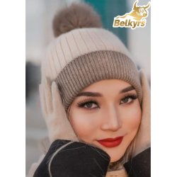 Čiapka s brmbolcom 100% kašmír