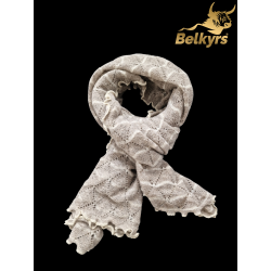 Šál zo 100% mongolskej vlny sivý s pásikmi