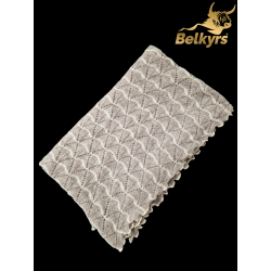 Šál zo 100% mongolskej vlny sivý s pasikom