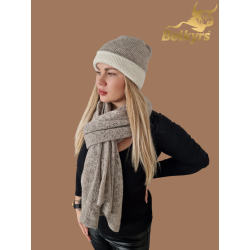 Šál zo 100% mongolskej vlny sivý veľký