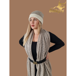 Šál zo 100% mongolskej vlny sivý veľký