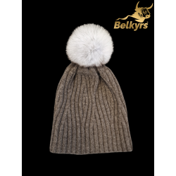 Čiapka 80% jačia vlna 20% kašmír hnedá