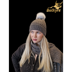 Čiapka 80% jačia vlna 20% kašmír hnedá