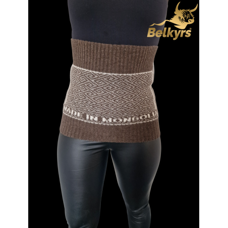 Ľadvinový pás z vlny čokoládový