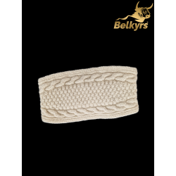 Dámska čelenka 100% mongolská vlna maslová