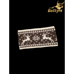 Dámska čelenka 100% mongolská vlna hnedá sob