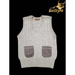 Vesta 100% mongolská vlna so semišovými vreckami