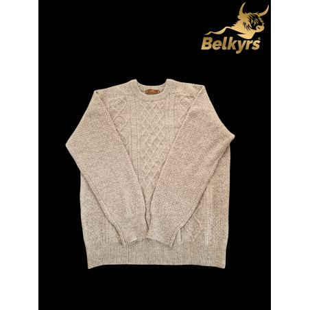 Sveter sivý 100% mongolská vlna