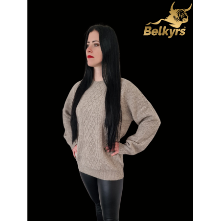 Sveter sivý 100% mongolská vlna