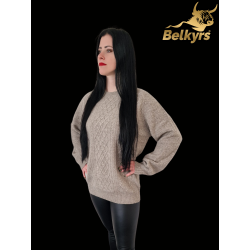 Sveter sivý 100% mongolská vlna