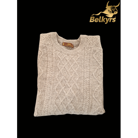 Sveter sivý 100% mongolská vlna