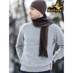 Sveter sivý 100% mongolská vlna