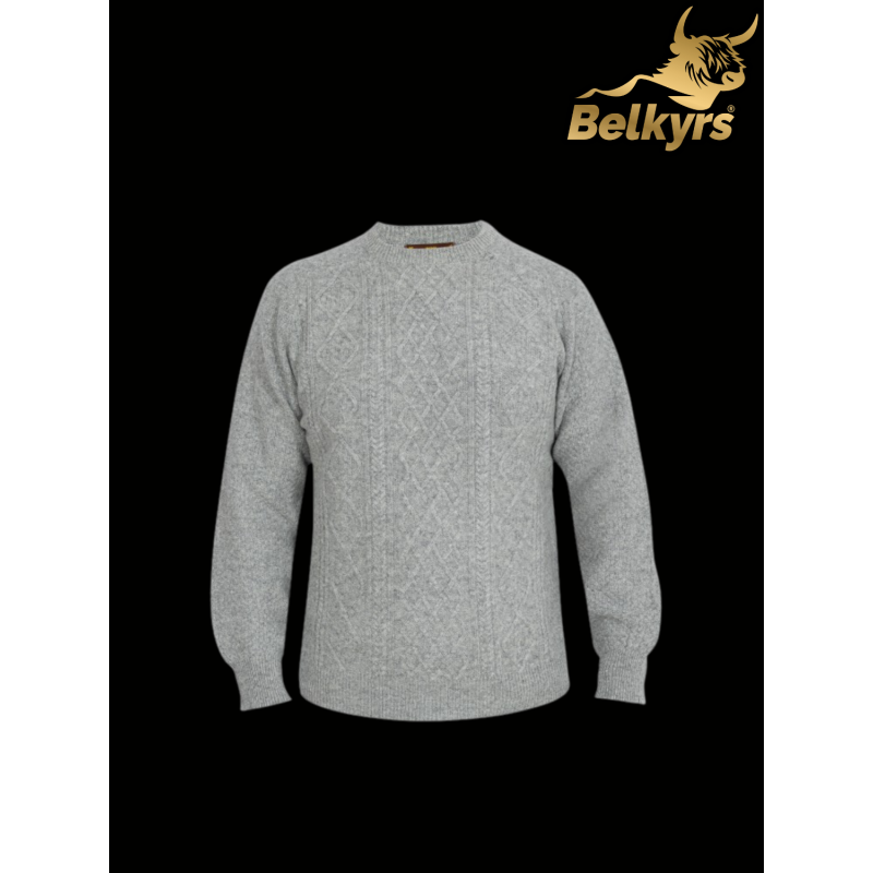 Sveter sivý 100% mongolská vlna