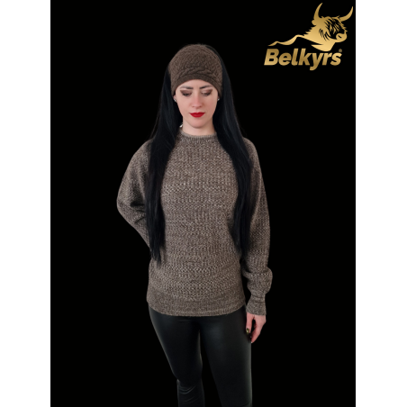 Sveter tmavosivý 100% mongolská vlna