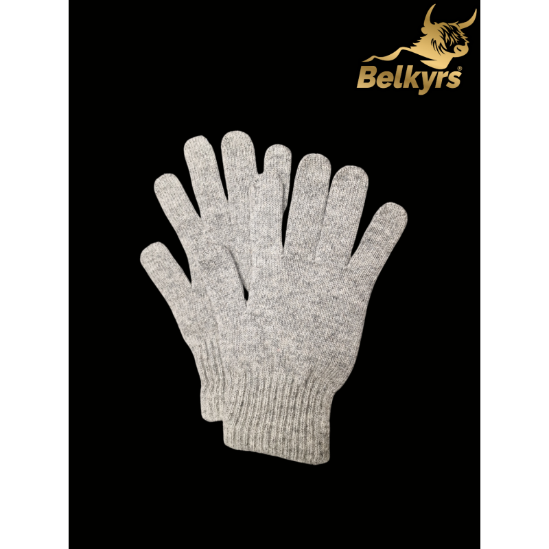 Rukavice mongolská vlna sivé jednofarebné