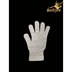 Rukavice mongolská vlna sivé jednofarebné