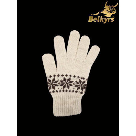 Rukavice mongolská vlna maslové vločka