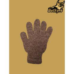 Rukavice mongolská vlna odtieň tmavohnedá