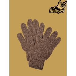 Rukavice mongolská vlna odtieň tmavohnedá